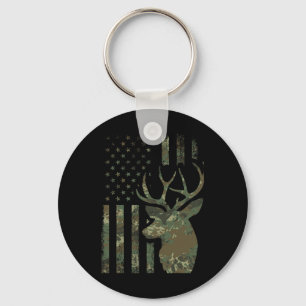 Porte-clés Drapeau Camo Américain Chasse De Chasse Cadeau Pou