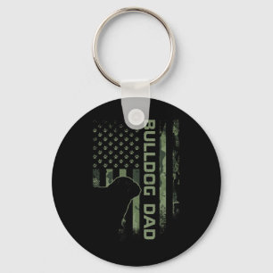 Porte-clés Drapeau Camo vintage Usa Fier Français Bulldog Pap