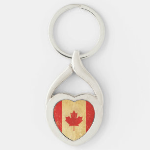 Porte-clés Drapeau Canada Porte - clé en métal design Vintage