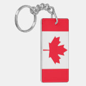 Porte-clés Drapeau canadien. Patriotique. Double face (Devant gauche)
