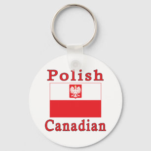 Porte-clés Drapeau canadien polonais