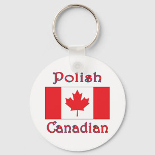 Porte-clés Drapeau canadien polonais