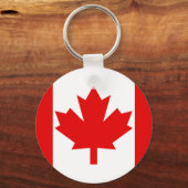 Porte-clés Drapeau canadien rond coloré (Recto)