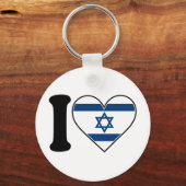 Porte-clés Drapeau cardiaque d'Israël (Recto)