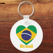 Porte-clés Drapeau cardiaque du Brésil (Verso)