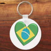 Porte-clés Drapeau cardiaque du Brésil (Recto)
