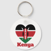 Porte-clés Drapeau cardiaque du Kenya (Recto)