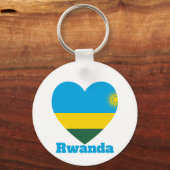 Porte-clés Drapeau cardiaque du Rwanda (Recto)