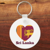 Porte-clés Drapeau cardiaque du Sri Lanka (Recto)