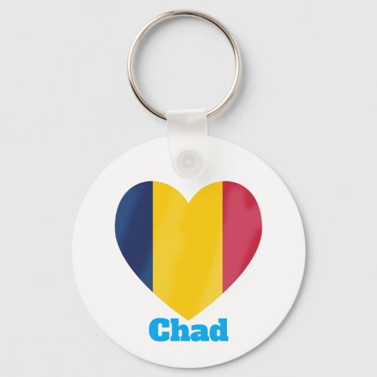 Porte-clés Drapeau cardiaque du Tchad (Recto)