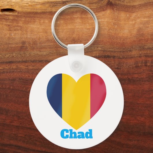 Porte-clés Drapeau cardiaque du Tchad (Recto)