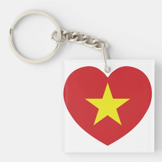 Porte-clés Drapeau cardiaque du Vietnam (Devant)