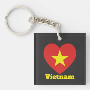 Porte-clés Drapeau cardiaque du Vietnam