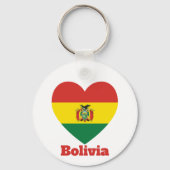 Porte-clés Drapeau cardiaque en Bolivie (Recto)