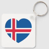 Porte-clés Drapeau cardiaque islandais (Dos)