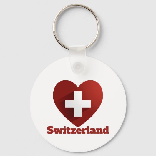 Porte-clés Drapeau cardiaque Suisse (Verso)