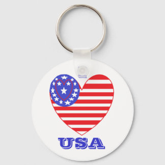 Porte-clés Drapeau cardiaque USA