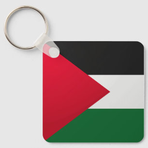 Porte-clés Drapeau Carré brillant de Palestine
