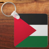 Porte-clés Drapeau Carré brillant de Palestine (Recto)