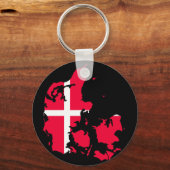 Porte-clés drapeau carte danemark (Recto)