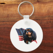Porte-clés Drapeau Cavalier King Charles Spaniel (Recto)