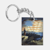 Porte-clés Drapeau céleste américain dans le ciel, Guerre civ (Devant gauche)