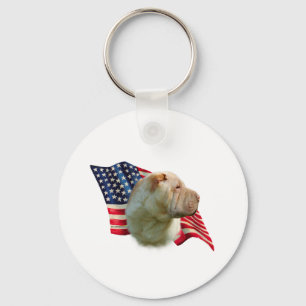 Porte-clés Drapeau chinois Shar-Pei