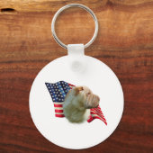 Porte-clés Drapeau chinois Shar-Pei (Recto)