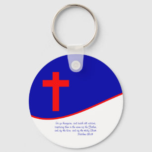 Porte-clés Drapeau chrétien inspiré