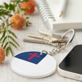 Porte-clés Drapeau chrétien Porte - clé acrylique (Devant droit)