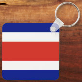 Porte-clés Drapeau civil du Costa Rica (Verso)