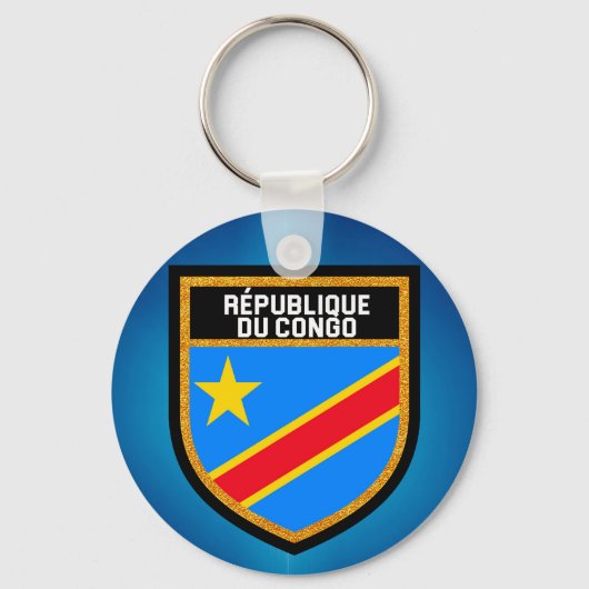 Porte-clés Drapeau Congo (Recto)