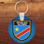 Porte-clés Drapeau Congo (Recto)