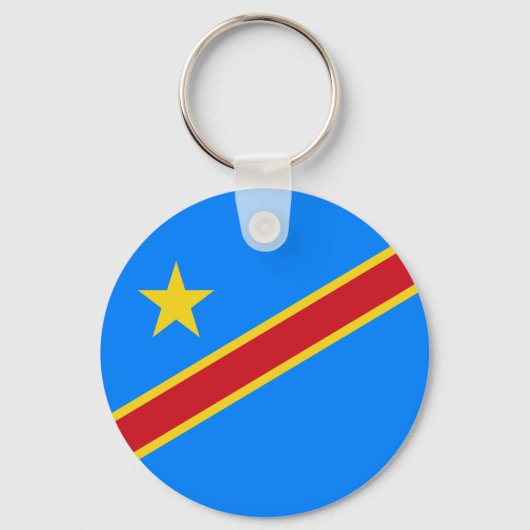 Porte-clés Drapeau Congo Kinshasa (Recto)