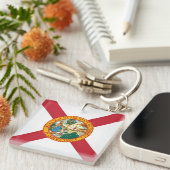 Porte-clés Drapeau Cool De L'État De Floride (Devant Droit)