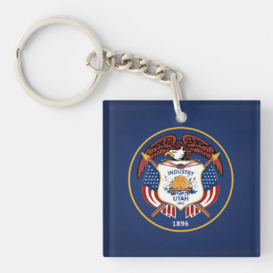 Porte-clés Drapeau cool De L'État De L'Utah