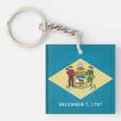 Porte-clés Drapeau cool De L'État Du Delaware (Devant)