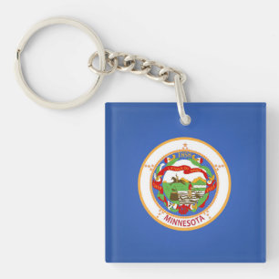 Porte-clés Drapeau cool De L'État Du Minnesota