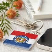 Porte-clés Drapeau cool De L'État Du Missouri (Devant Droit)