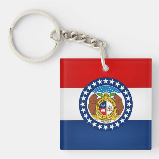 Porte-clés Drapeau cool De L'État Du Missouri (Devant)