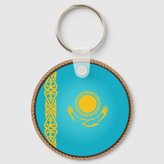 Porte-clés Drapeau cool du Kazakhstan (Recto)