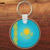 Porte-clés Drapeau cool du Kazakhstan (Recto)