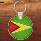 Porte-clés Drapeau cool Guyana (Recto)