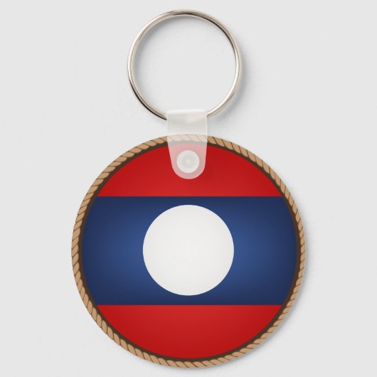 Porte-clés Drapeau cool Laos (Recto)