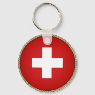 Porte-clés Drapeau cool Suisse