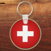 Porte-clés Drapeau cool Suisse (Recto)