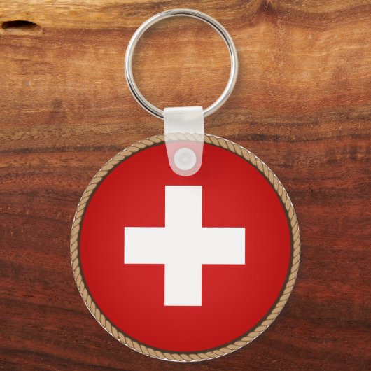 Porte-clés Drapeau cool Suisse (Recto)