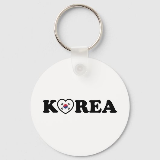 Porte-clés Drapeau coréen Love Heart (Recto)