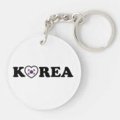 Porte-clés Drapeau coréen Love Heart (Dos)