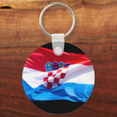 Porte-clés Drapeau croate agitant dans le vent (Recto)
